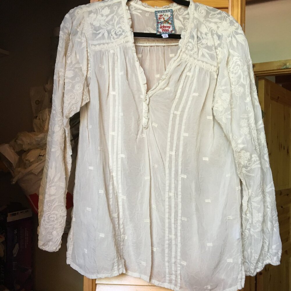 Johnny Was Ecru Blouse